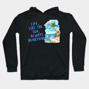 Beach Paradise: Inspirational Canvas Print Hoodie